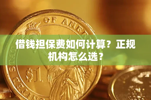 武汉借钱担保费如何计算？正规机构怎么选？