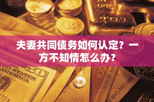 武汉夫妻共同债务如何认定？一方不知情怎么办？