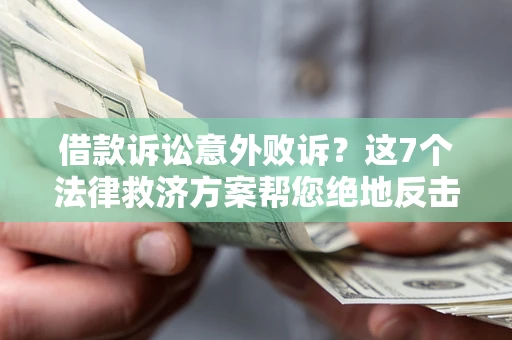 武汉借款诉讼意外败诉？这7个法律救济方案帮您绝地反击！