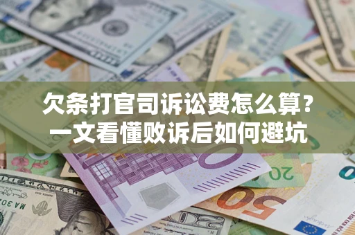 武汉欠条打官司诉讼费怎么算？一文看懂败诉后如何避坑