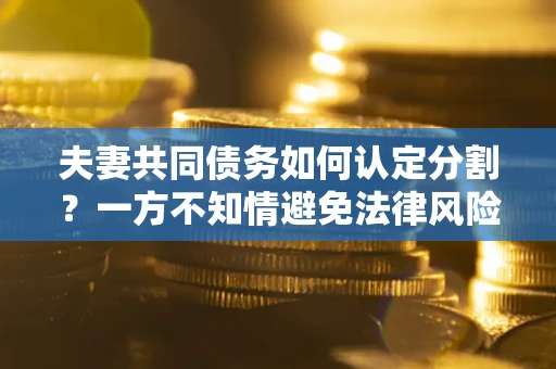 武汉夫妻共同债务如何认定分割？一方不知情避免法律风险必看！