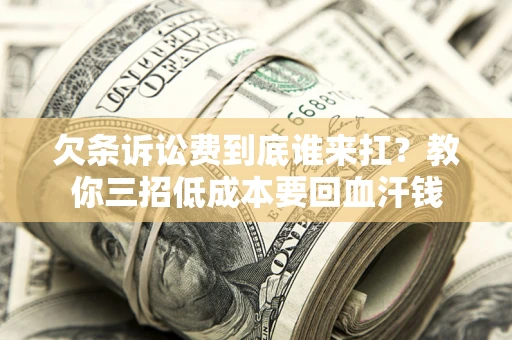 武汉欠条诉讼费到底谁来扛？教你三招低成本要回血汗钱